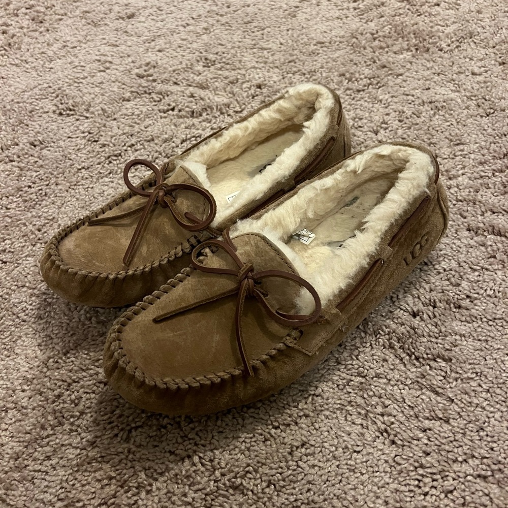 UGG Tan Moccasin Slippers